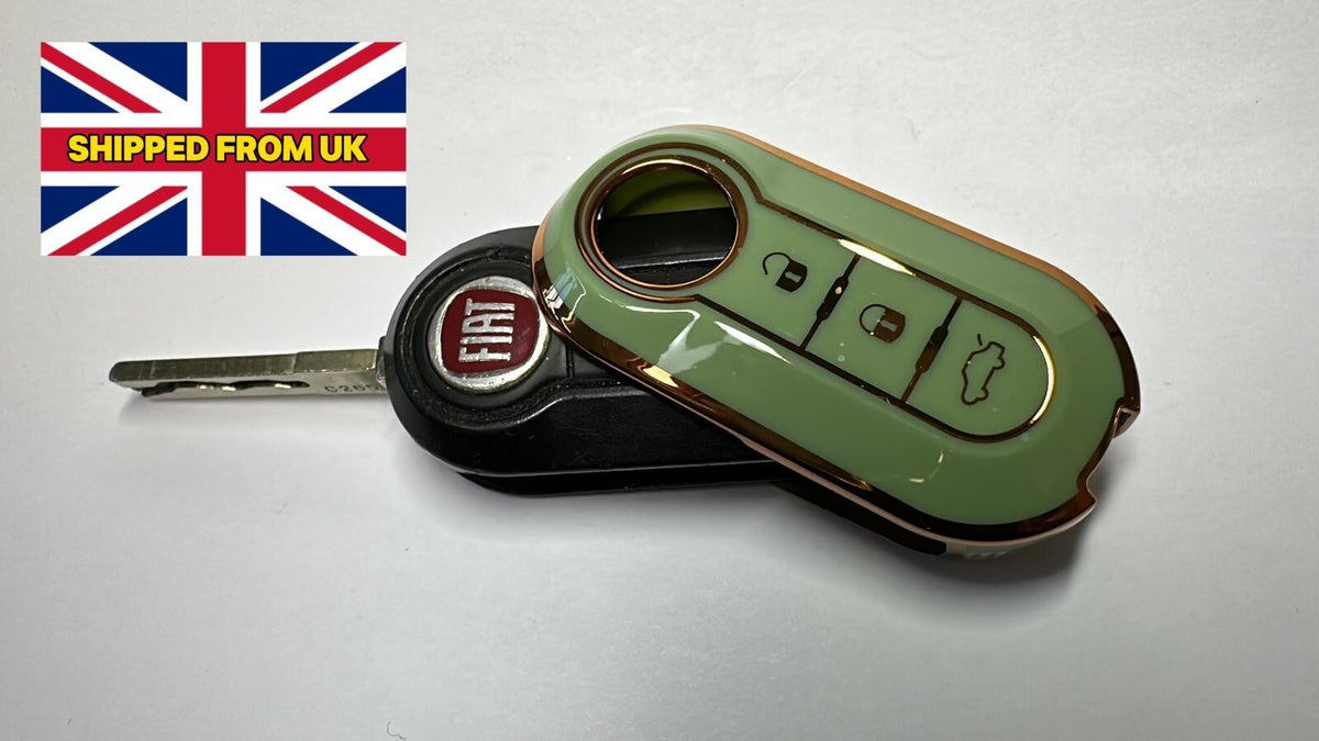 Green Key Remote Cover Case For Fiat 500 Abarth Punto Bravo Panda Tipo Ducato
