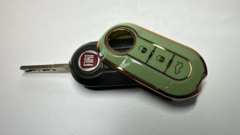 Green Key Remote Cover Case For Fiat 500 Abarth Punto Bravo Panda Tipo Ducato
