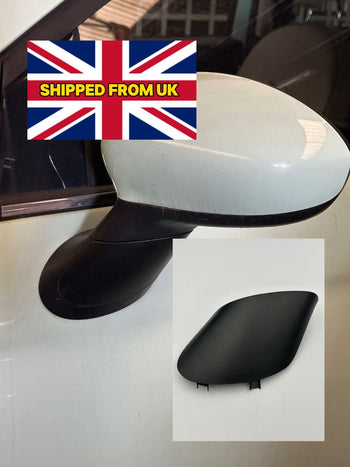 LEFT Fiat 500 WING MIRROR ARM STEM COVER STEM CAP UK PASSENGER SIDE