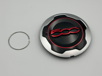 Fiat 500L Hub Cap Wheel Trim Silver/Red