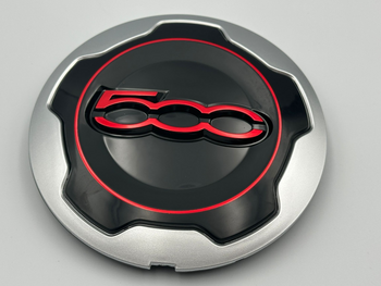 Fiat 500L Hub Cap Wheel Trim Silver/Red