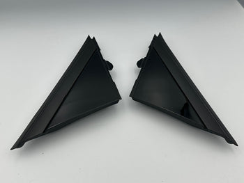 Door Side Mirror quarter 's Gloss Black Cover Trim For Fiat 500 2008 – 2019
