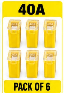 MCASE Automotive Fuse 25mm Long Pack of 6