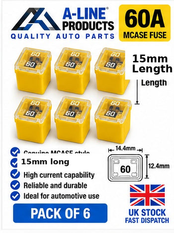MCASE Automotive Fuse 15mm Long Pack of 6