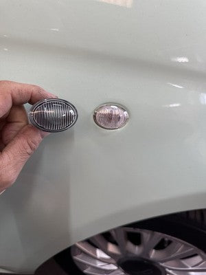 2x Fiat 500 Ford KA INDICATOR SIDE REPEATER CLEAR/LIGHT TINT