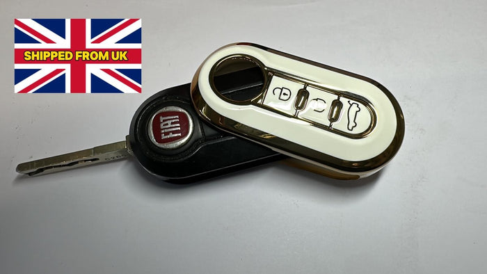 White Key Remote Cover Case For Fiat 500 Abarth Punto Bravo Panda Tipo Ducato