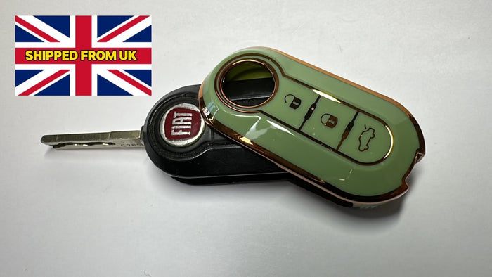 Green Key Remote Cover Case For Fiat 500 Abarth Punto Bravo Panda Tipo Ducato